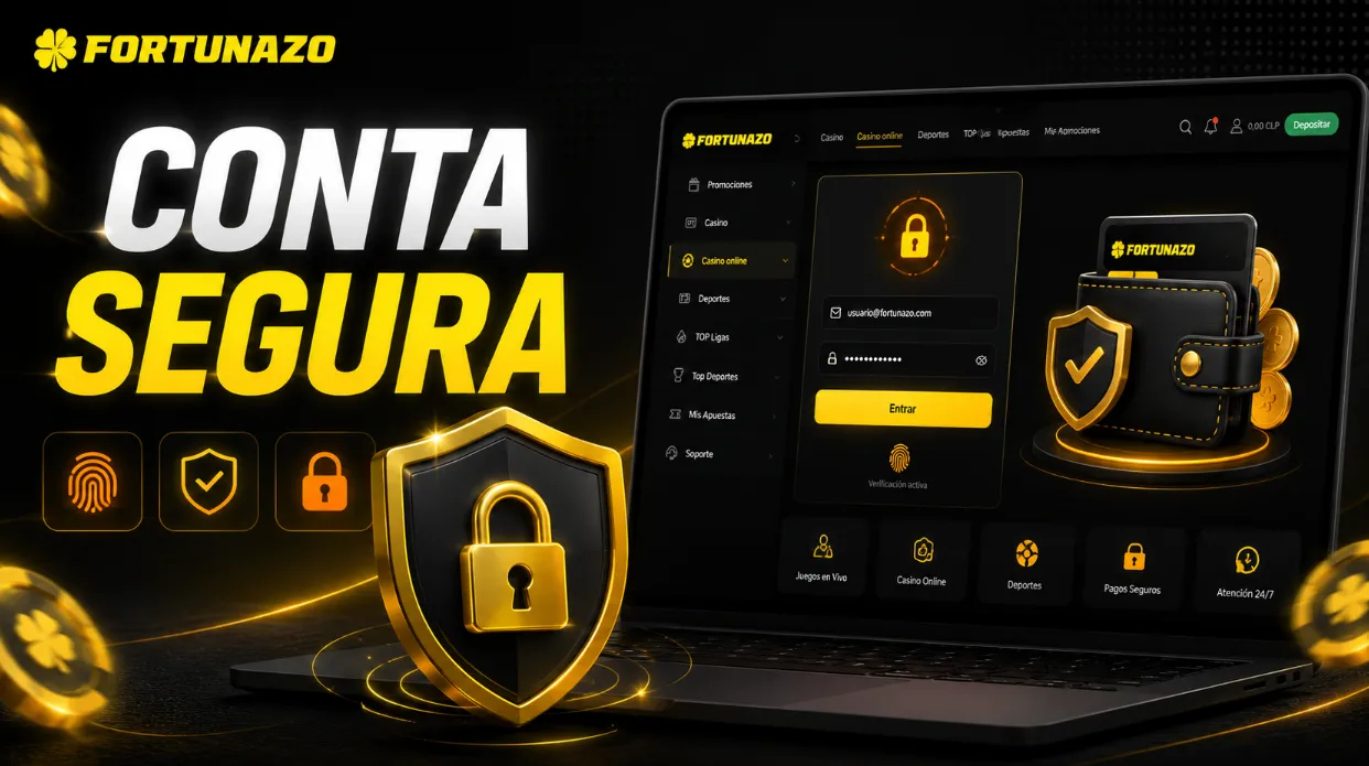 Segurança da conta Fortunazo para jogo online
